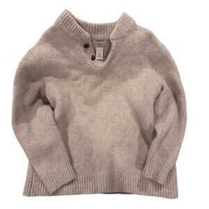 Men's L.L.Bean Classic Ragg Lambs Wool Sweater Henley XL - Shrunken